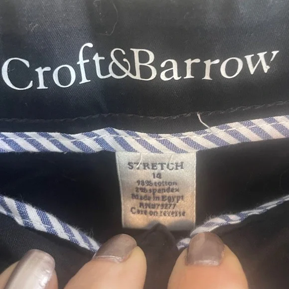 Croft & Barrow Womens Classic Fit Skort Black Stretch Cotton Size 14 RN73277 - Picture 6 of 6